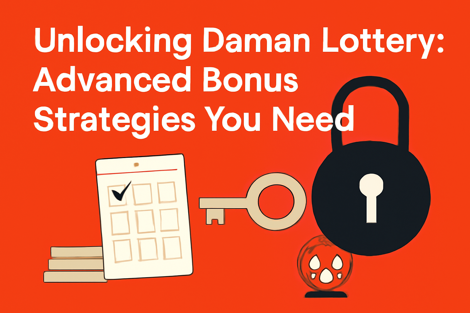 Informational scene highlighting Daman Lottery app features with clear text.