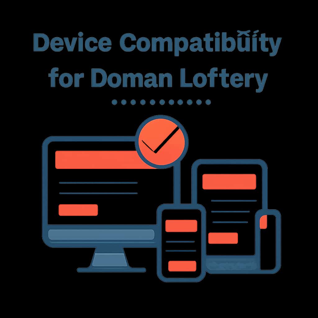 An educational diagram showcasing Daman Lottery device compatibility requirements.
