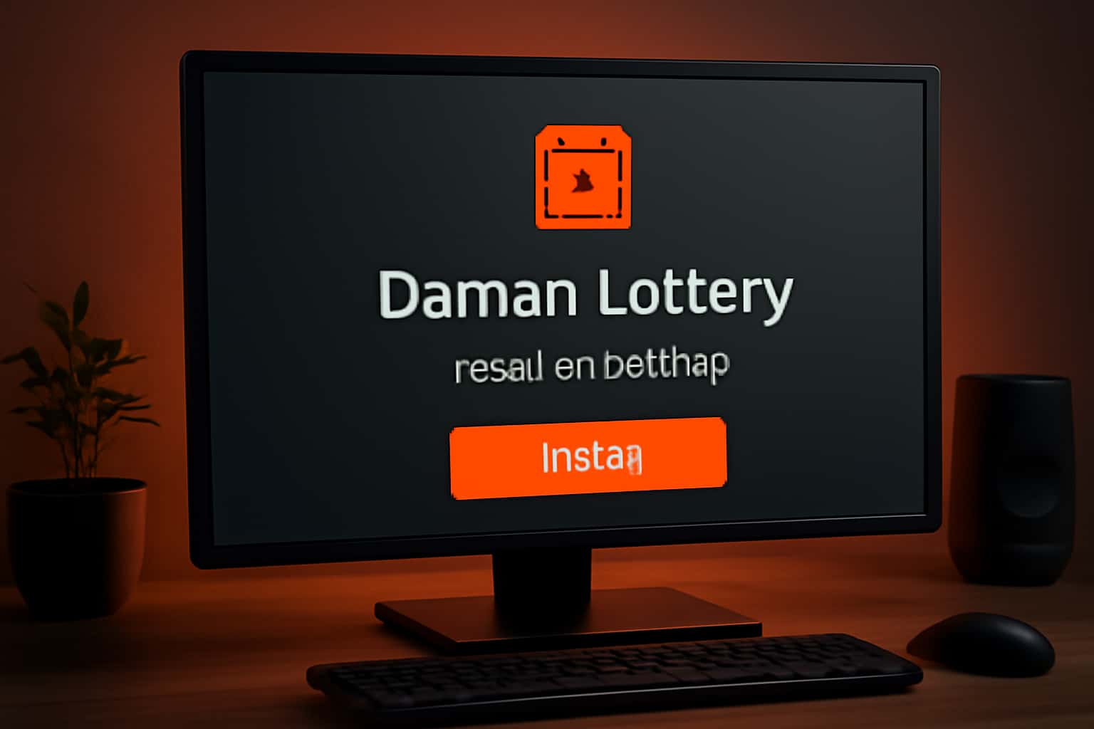 Install Daman Lottery on Desktop guide with clear text.