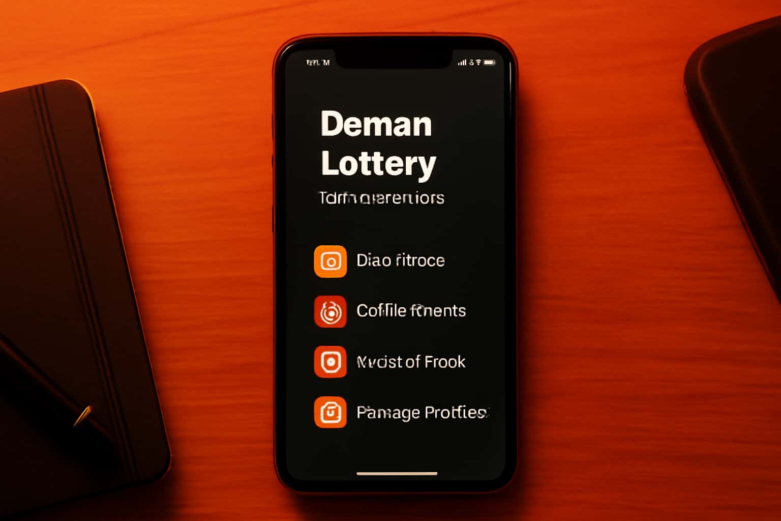 Informational image showcasing Daman Lottery Features on iOS.