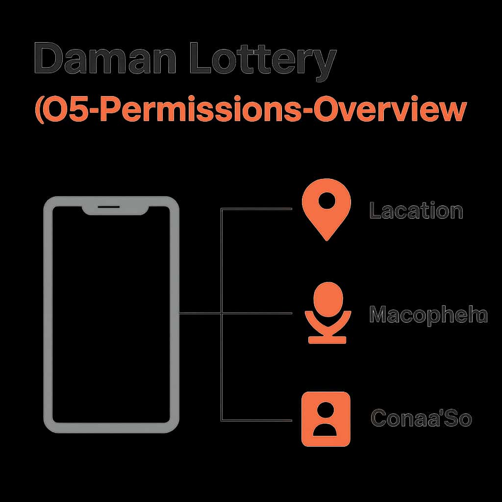 Diagram illustrating Daman Lottery iOS Permissions Overview