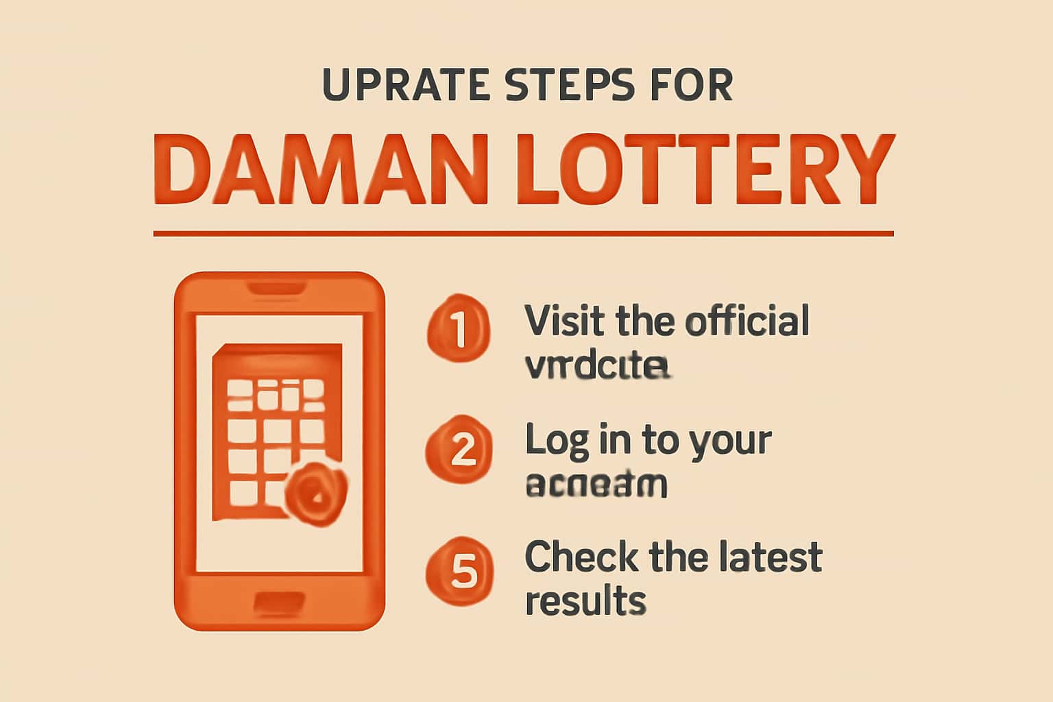 An informative visual representation related to updating the Daman Lottery app.