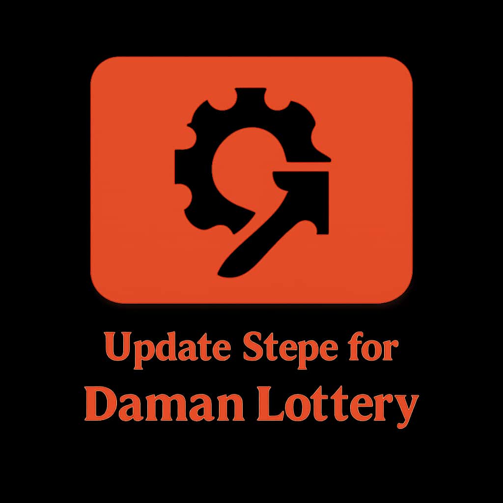 Icon representing update steps for the Daman Lottery app.