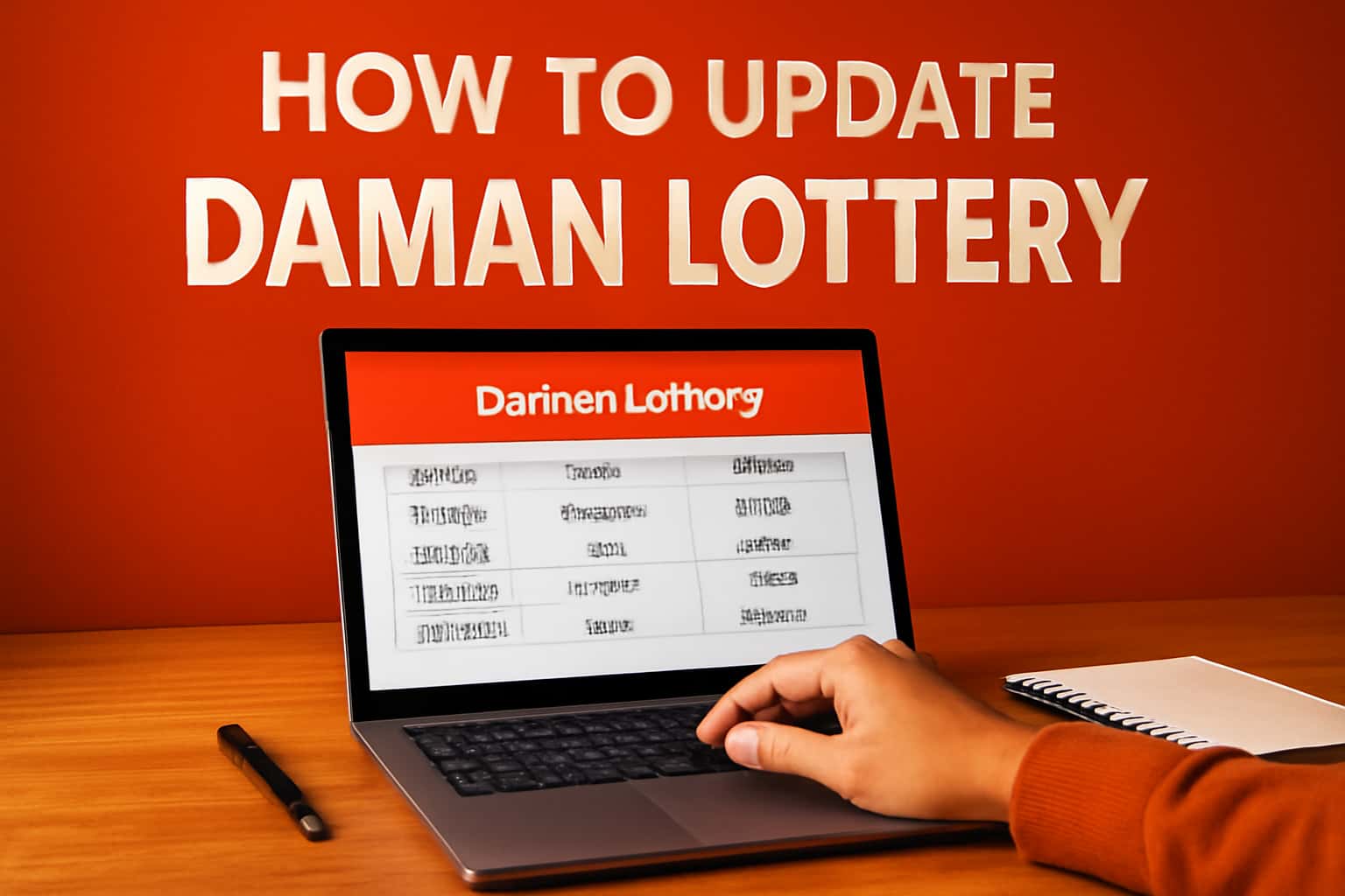 Promo for How to Update Daman Lottery with clear instructions.