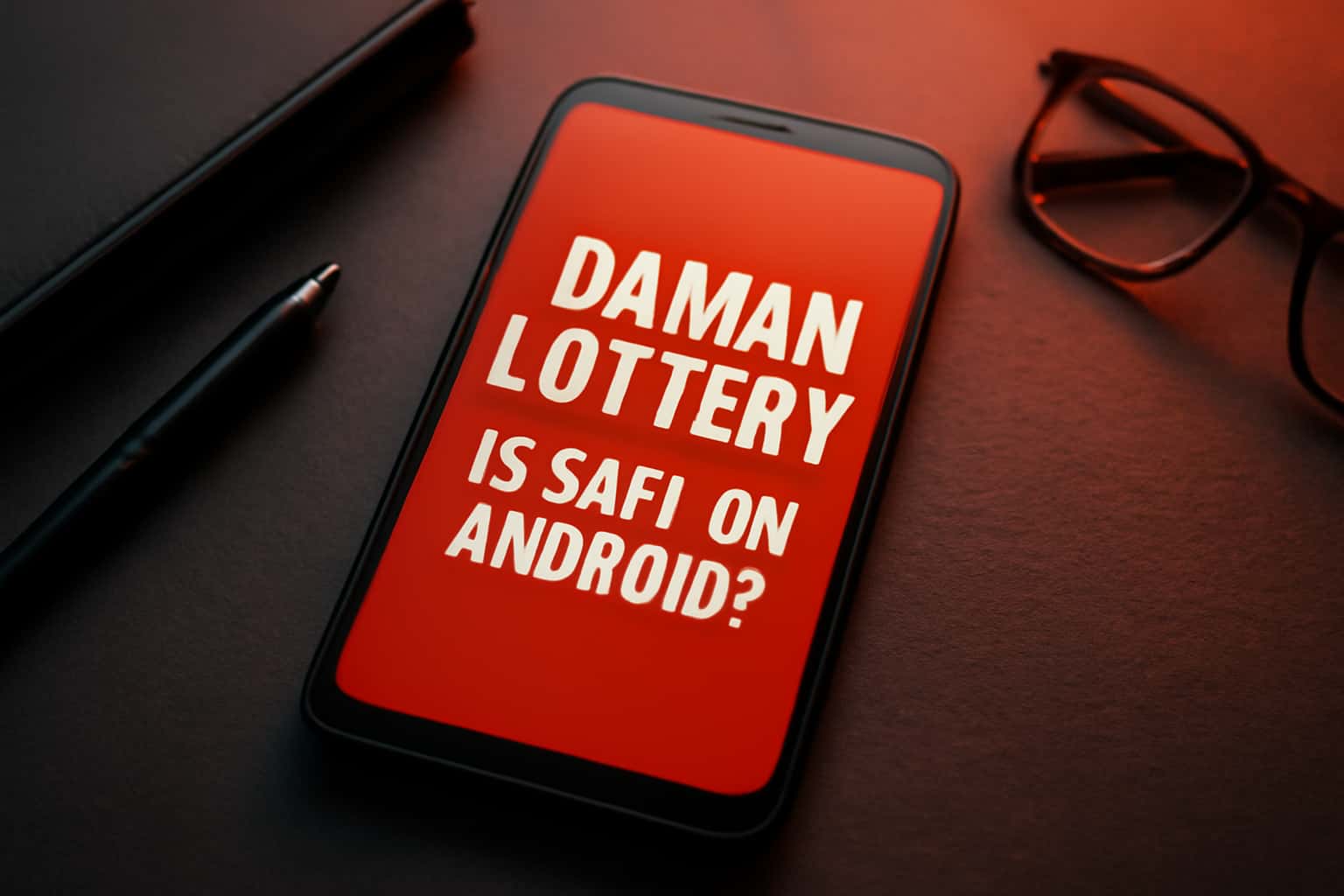 A visual representation of the Daman Lottery app safety on Android.