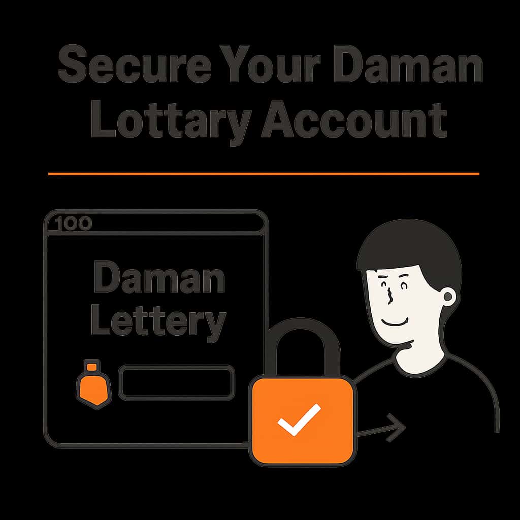 Illustration explaining key steps to secure Daman Lottery Account.