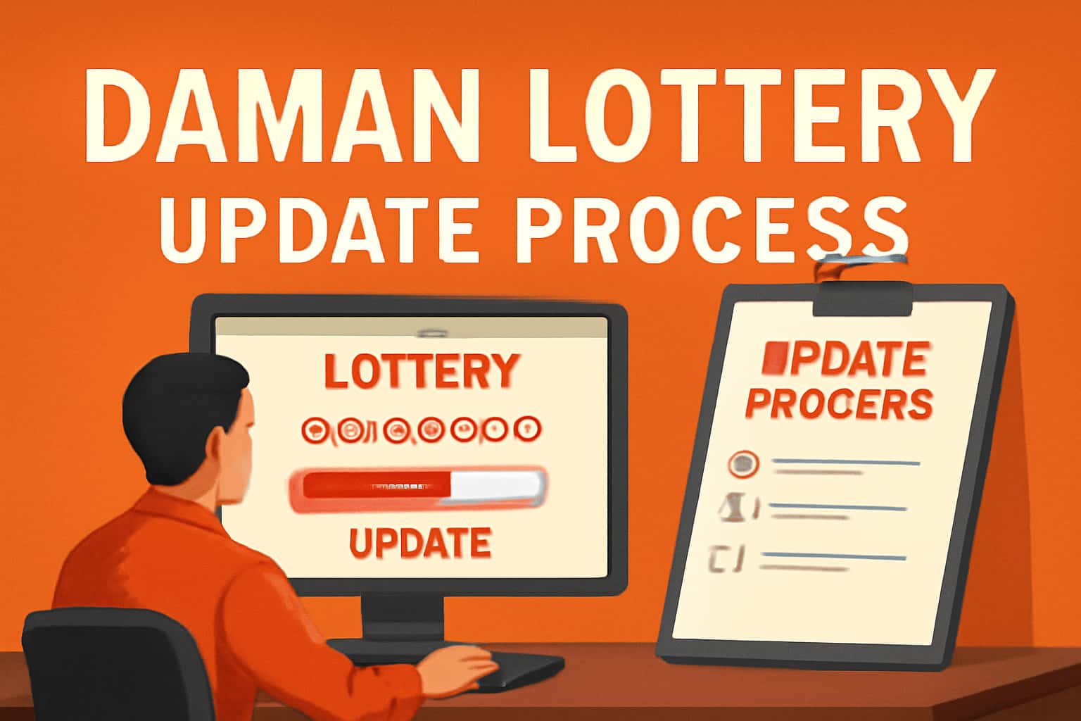 Informational scene about the Daman Lottery Update Process.